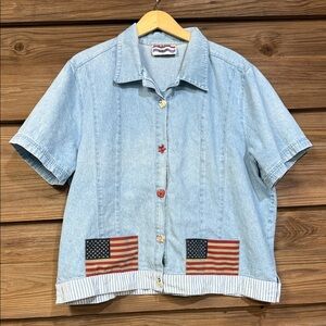 Vintage Country Wear Denim Americana Button Down